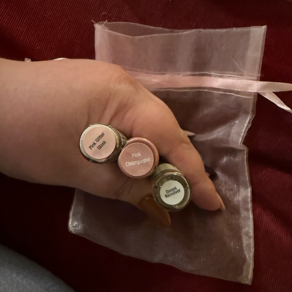 Lipsense Collection - pink champagne, pink glitter gloss, and oops remover NEW - Picture 3 of 4